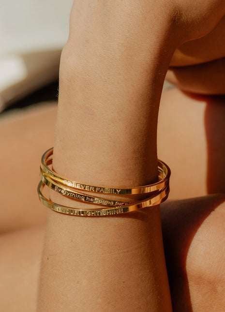 EVERYTHING HAPPENS FOR A REASON | Bracelet in gold