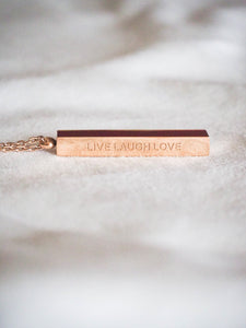 LIVE LAUGH LOVE | Necklace in rose gold