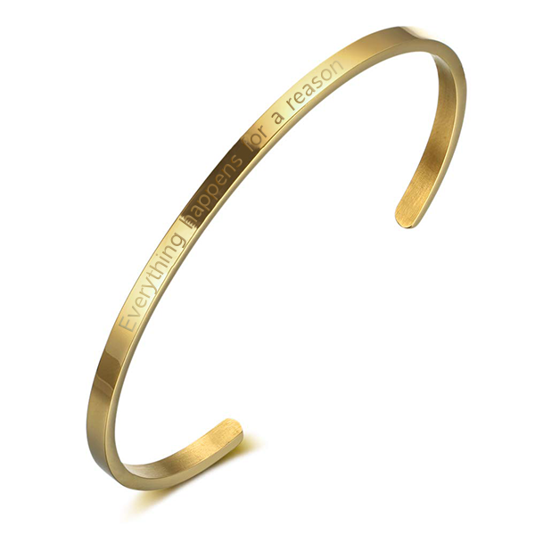 EVERYTHING HAPPENS FOR A REASON | Bracelet in gold