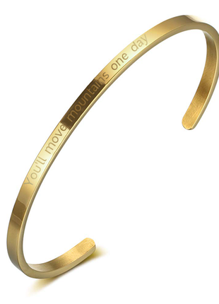 YOU'LL MOVE MOUNTAINS ONE DAY | Bracelet in gold
