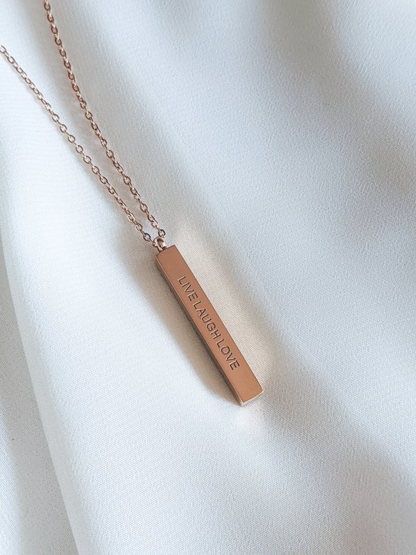 LIVE LAUGH LOVE | Necklace in rose gold